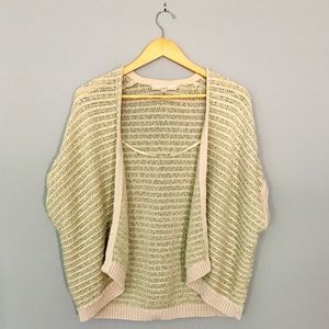 LOFT | Flowy Open Short-Sleeve Poncho Sweater